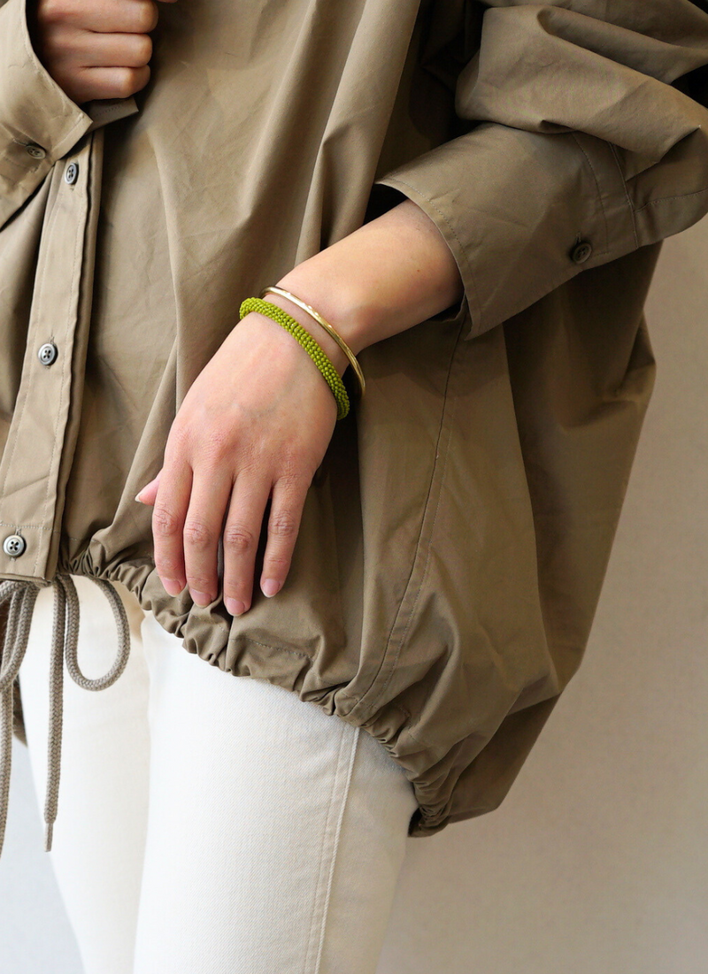 ダブルラインバングル＜オリーブ＞