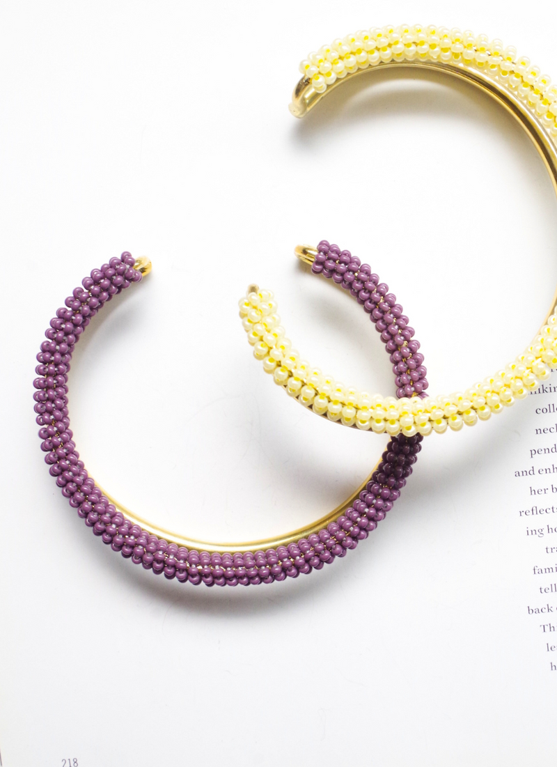 ダブルラインバングル＜パープル＞