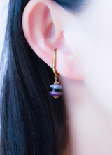 イヤーカフ（ボーダー柄／パープルMIX）