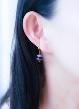 イヤーカフ（ボーダー柄／パープルMIX）