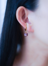 イヤーカフ（ボーダー柄／ピンク×グレーMIX)