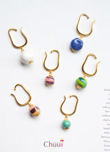 イヤーカフ（ボーダー柄／ピンク×グレーMIX)