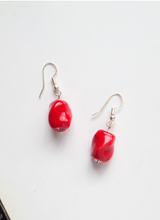 ミニTWISTピアス（レッド)