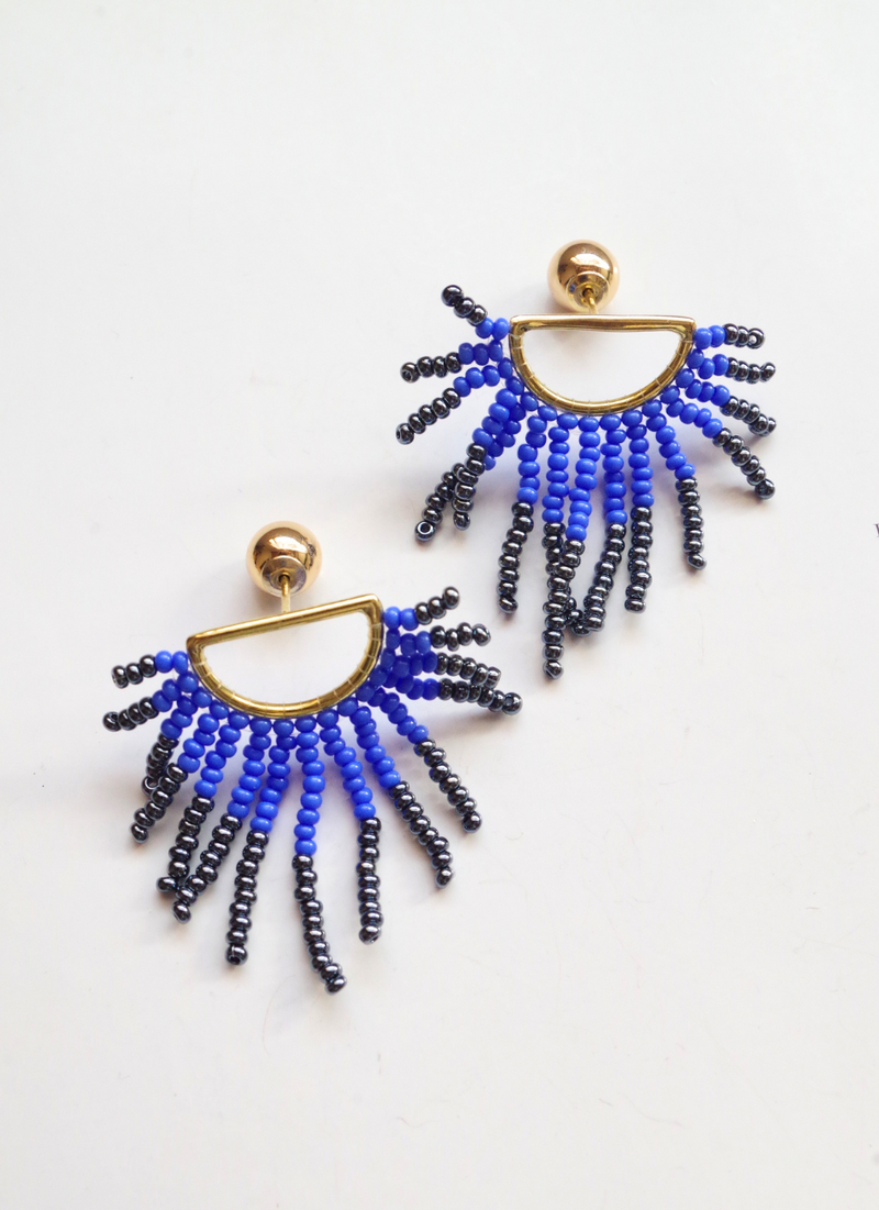 サンフラワーピアス（ブルー）