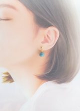 ミニ・カンガピアス（スプラッシュ模様・ターコイズブルーMIX）