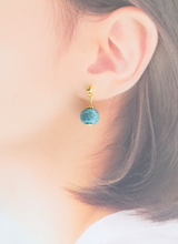 ミニ・カンガピアス（スプラッシュ模様・ターコイズブルーMIX）