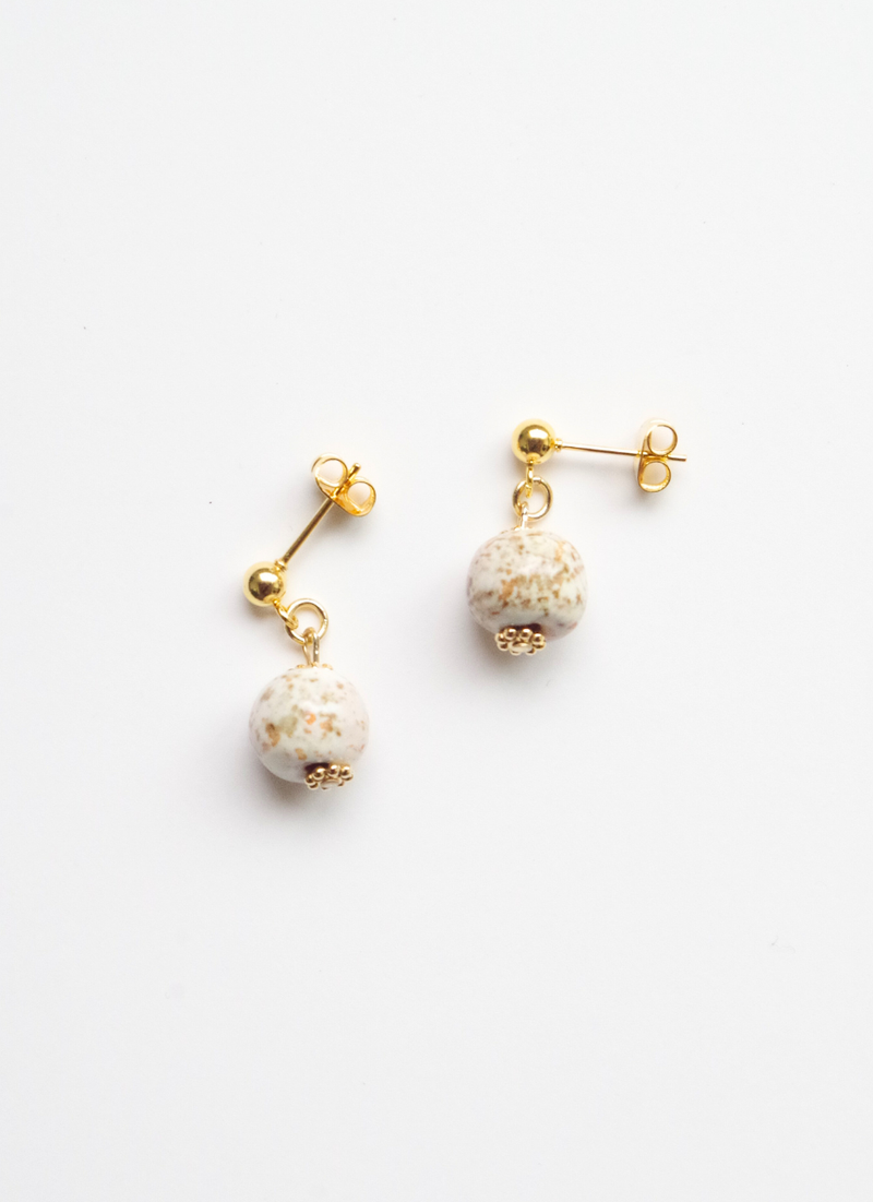 ミニ・カンガピアス（スプラッシュ模様・クリームMIX)