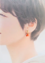 ミニ・カンガピアス（ドット柄・ロッソオレンジMIX)