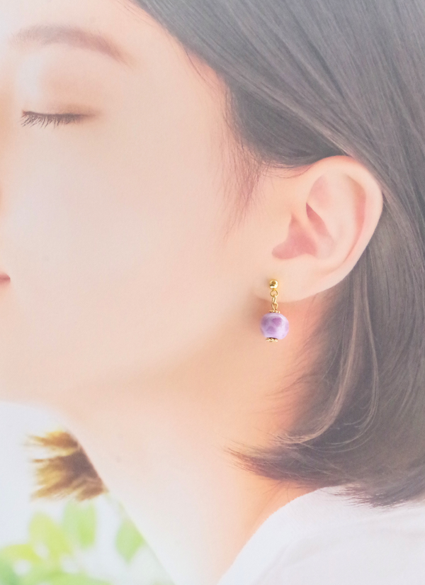 ミニ・カンガピアス（ドット柄・ラベンダーMIX)