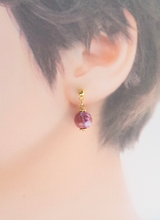 ミニ・カンガピアス（エスニック柄・パープルMIX)